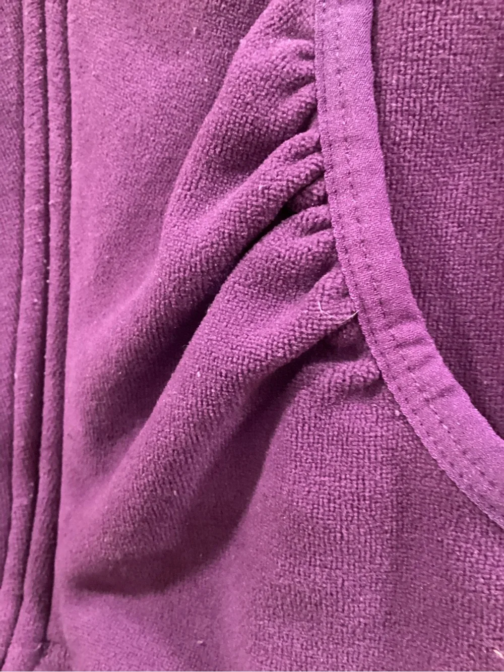 The North Ruched pockets Purple Hooded Fleece Jacket - Picture 5 of 7